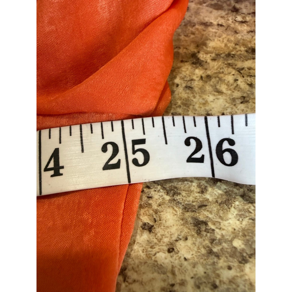 Women's Tahari Orange Long Sleeve Blouse XL - Picture 4 of 9
